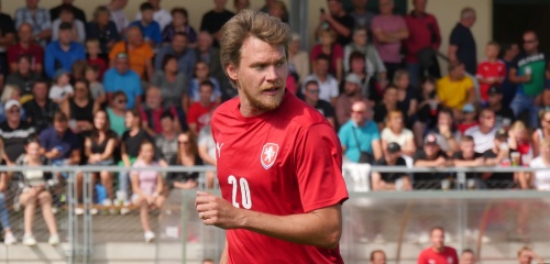 Vojtěch Dyk, zápas staré gardy Červeného Kostelce s týmem hvězd, 6.8.2022, foto: Václav Mlejnek